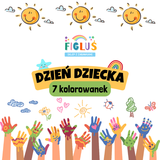 7 Stron kolorowanek: Edycja Dzień Dziecka