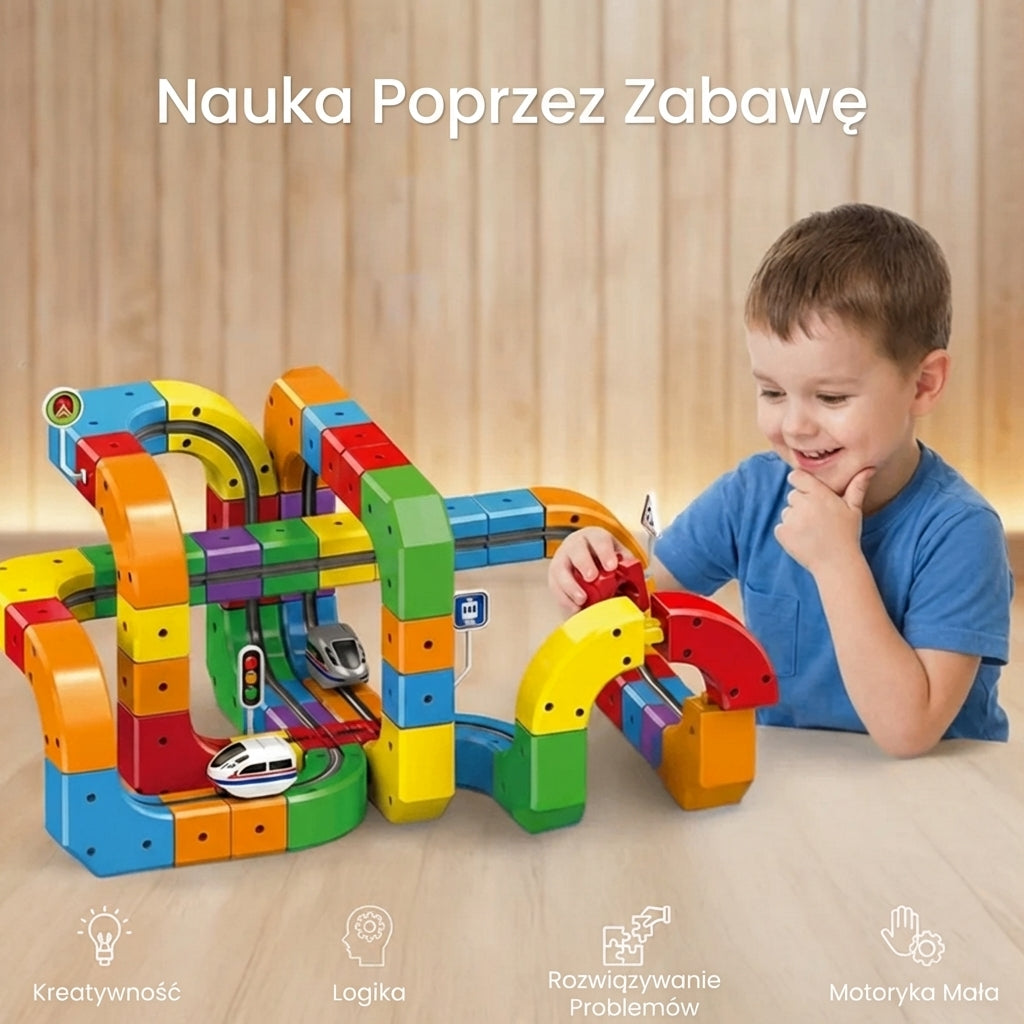 Figluś MagTrack – Kreatywna Kolejka Magnetyczna