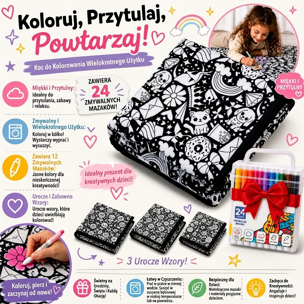 Figluska Kolorowanka - Przytulny Kocyk Do Kolorowania