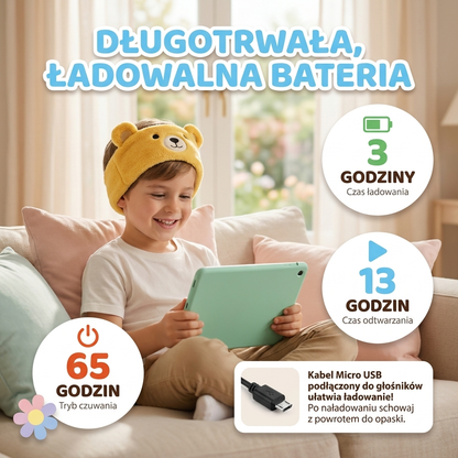 Figluska Spokojna Główka - Uspokajająca opaska z głośnikiem