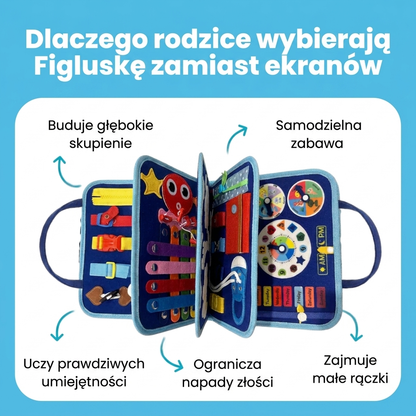 Figluska Magicznych Rączek - Książeczka sensoryczna dla dzieci