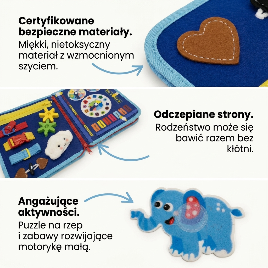 Figluska Magicznych Rączek - Książeczka sensoryczna dla dzieci
