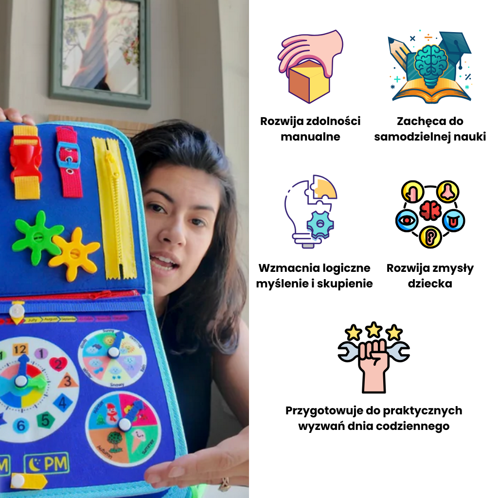 Figluska Magicznych Rączek - Książeczka sensoryczna dla dzieci